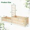 2-Tier Raised Garden Planter Natural Fir Wood with Trellis for Herbs and Vegetables